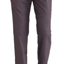 park avenue Men Regular Fit Multicolor Polyester Trousers image 1