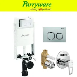 parryware Half Frame Concealed Cistern, with divater body upper espiron set of 1 pic 014 Dual Flush Tank-picture-17