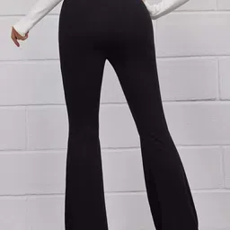 broadstar Women Flared Black Lycra Blend Trousers image 4