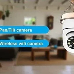 SKY HUB WiFi Bulb Holder Security Camera with Night Vision for Home/Office/Warehouse Security Camera image 5