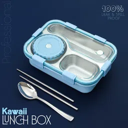 boxito Steel Leak Proof Lunch Box 3 Containers Lunch Box image 2