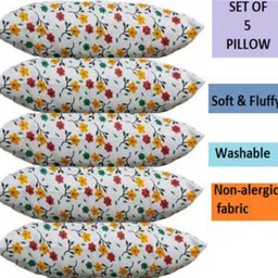 thebegpack collection Polyester Fibre, Microbeads Floral Sleeping Pillow Pack of 5-picture-22
