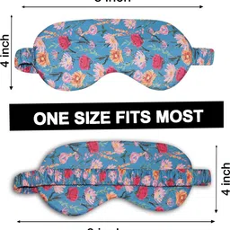 oscar home Mulberry Silk Printed Eye Mask with Elastic Band for Sleep, Travel & Naps image 5