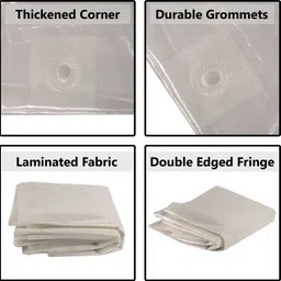 kuber industries 6x6 Feet Waterproof 120 GSM Premium Tarpaulin Tent Tirpal | White Tent - For this versatile tarpaulin offers reliable defence against rain,snow and UV rays. image 4