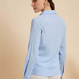 mint street Women Regular Fit Solid Casual Shirt image 4