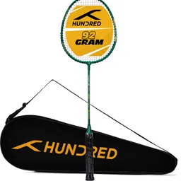 hundred POWERTEK 200 Green Strung Badminton Racquet image 1