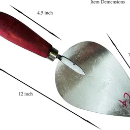 q8 twinkle Hand Trowel with Metal Blade-Construction-Metal- Cement and Wood|karni|Mason 30 cm Finishing Trowel image 3