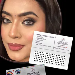 PERPAA Premium Kumkum Set Of 16 Velvet Sticker Kumkum Bindi Box - Red - Black - Dark-Maroon - Light-Maroon image 2