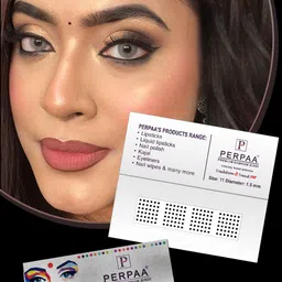 PERPAA Set of 16 Premium Velvet Sticker Kumkum Bindi Flaps - Red + Maroon + Burgundy + Black image 2