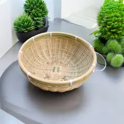 haksap Bamboo Multipurpose Round Storage Box 9 Inch Storage Basket-picture-33
