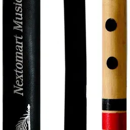 nextomart Musical Combo Flutes C Scale 6 Hole (14 Inch) & D Natural 6 Hole (17 Inch) Bamboo Flute Bansuri with Flute Carry Bag Free Bamboo Flute image 2