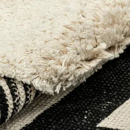 HOMEMONDE Beige & Black Printed Reversible Carpet image 2