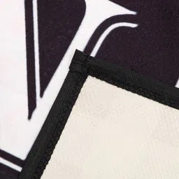 AAZEEM White & Black 2 Pieces Checked Anti-Skid Floor Mat & Runner image 5