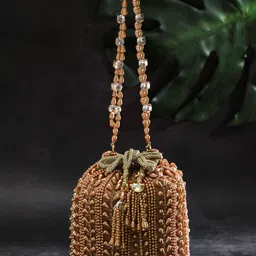 rubans Women Gold Potli-picture-14