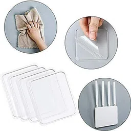 tapahpriyay 20 pcs Double Sided sticker Pre-Cut Square Tape Double Sided Adhesive Pads, Two Sided (Manual) image 2