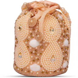 bagcouture Women Beige Potli image 1