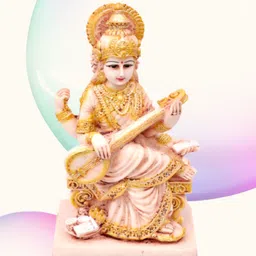 buji idol saraswati,saraswati statue, saraswati murti,saraswati idol,statue saraswati Decorative Showpiece - 15 cm image 2