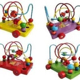 knk infotain Wooden Beads Maze Car for Toddlers/Fun Learning & Coordination Development Toy+2 image 3