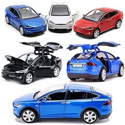 ktrs Tesla Model X90 Die-Cast Music , Lights & Pull Back Actin (Color May Vary) image 4