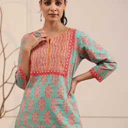 kanch creation Women Printed Viscose Rayon Straight Kurta-picture-11