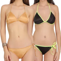 fashion comfortz Solid Women Monokini Multicolor Swimsuit-picture-18