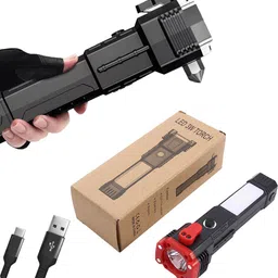 cicasto Rechargeable 3W LED Torch with Magnetic Base for Work and Repair 4 hrs Torch Emergency Light-picture-18