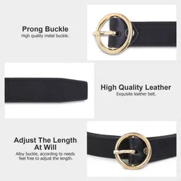 provogue Women Casual Black Artificial Leather Belt image 4