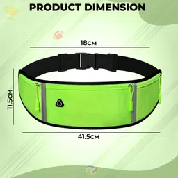 KRAPTICK Running Waist Belt with 3 Pockets | Adjustable, Waterproof & Sweatproof Jogging Belt, Sports Waist Pouch for Phone, Keys & Money image 3