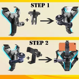 VTS Helmet Chin Strap with Mobile Plate 360 Degree Mount Compatible with Go pro Hero Strap image 5