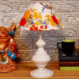 Multicolour Shade Table Lamp With Metal Base By Foziq image 2