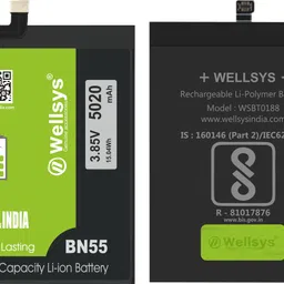 WELLSYS Mobile Battery For Xiaomi Note 9S M2003J6A1G BN55 (5000mAh) image 3