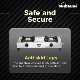 Sunflame SMART 2 Burner Manual Gas Stove (ISI Certified, Silver) image 5