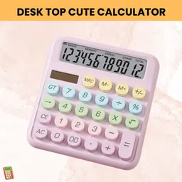 sacro Desktop Cute Calculator, 12-Digit Large Display With Aesthetic Candy ColorR393 Desktop Cute Calculator, 12-Digit Large Display With Aesthetic Candy ColorE393 Basic Calculator-picture-46