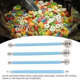 klickcart 4 Pcs Modelling Ball Tool Set for Clay, Fondant, Mandala Art Accessory Tape Dot image 3