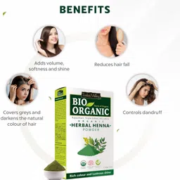indus valley Bio Organic Natural Herbal Henna Powder, Mehandi for Hair Colour image 3