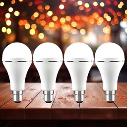 clairbell Emergency 12W Inverter LED Bulb with 2000mAh Rechargeable Battery Pack of 4 S365 4 hrs Bulb Emergency Light image 1