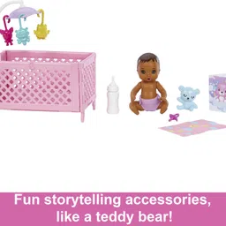 barbie Doll and Accessories, Crib Playset with Latina Doll & Accessories image 4