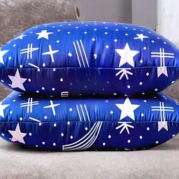 ypoloipo LUXURY Polyester Fibre Abstract Sleeping Pillow Pack of 3 image 2