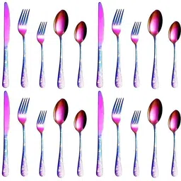 heimora Elegant Stainless Steel Rainbow 20-Piece Cutlery Set Disposable Stainless Steel Cutlery Set-picture-48