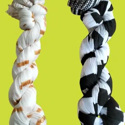 roundx Acrylic Printed Yellow, White Women Dupatta-picture-15