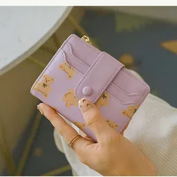valerie Women Casual Purple Genuine Leather Wallet image 2
