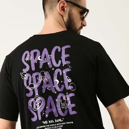 Maniac Men Black & Purple Cotton Boxy T-shirt-picture-13