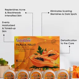 NutriGlow Papaya Facial Kit With Derma Roller 260 g image 3