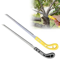moonboat Outdoor Portable Hand Saw, 2024 New 9 Inch Household Garden Small Hand Saw, Rugged Triple Razor Tooth Steel Mini Hand Saw for Camping, Pruning, Backpacking, Survival, Gardening(Yellow+Sliver) image 1