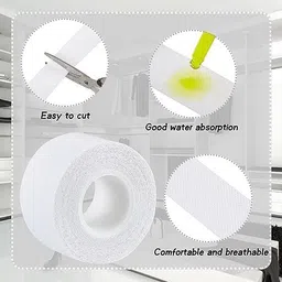 wipsor 2 Pcs Collar Protector Sweat Pads Disposable Neck Liner Tape (8m x 2.5cm) Sweat Pads image 3