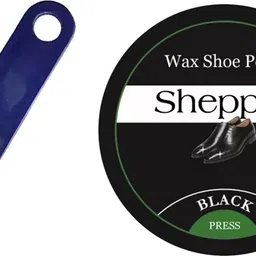Sheppits Premium Wax Leather Shoes Polish (Black) & Shoe Horn (Navy Blue) Shoe Care Kit-picture-13