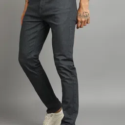 flying machine Men Tapered Fit Mid Rise Grey Jeans image 3