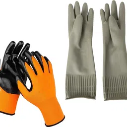 rbgiit Long Hand Rubber Gloves for Cleaning, Gardening, Anti Cut & Heat Resistant K3 Baseball Gloves-picture-26