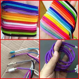 5SUPREME Highly Flexible Spiral-Cable Protector Charger Spring Cable (pack of 4) A Cable Protector-picture-41