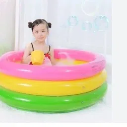 kindertales 2 Ft Inflatable Bath Tub (IND*9632) Summer Water Fun Tub Toy for Kids Inflatable Swimming Pool image 1